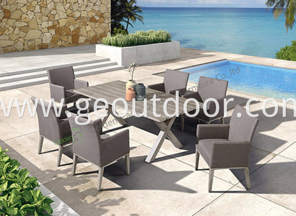 aluminium outside chair and table set